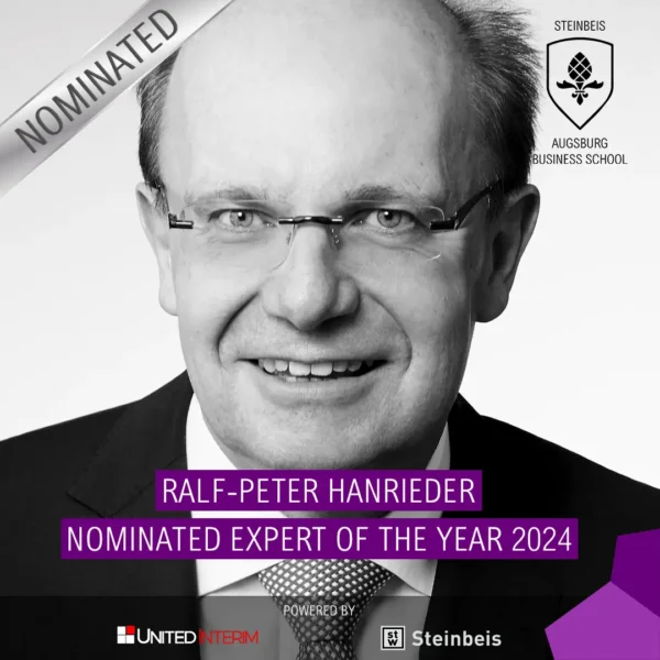 Nominierung "Expert of the Year 2024" Ralf-Peter Hanrieder