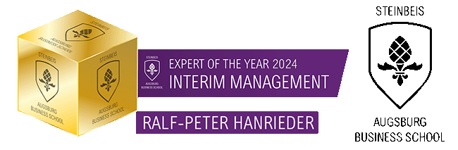 Signatur Expert of the Year 2024 Steinbeis Augsburg Business School für Ralf-Peter Hanrieder